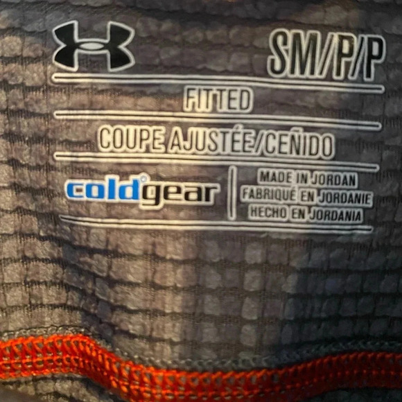 UNDER ARMOUR EUC MENS GRAY ORANGE SHIRT TOP TOPS ATHLETIC ACTIVE SIZE SM SMALL - Picture 2 of 4